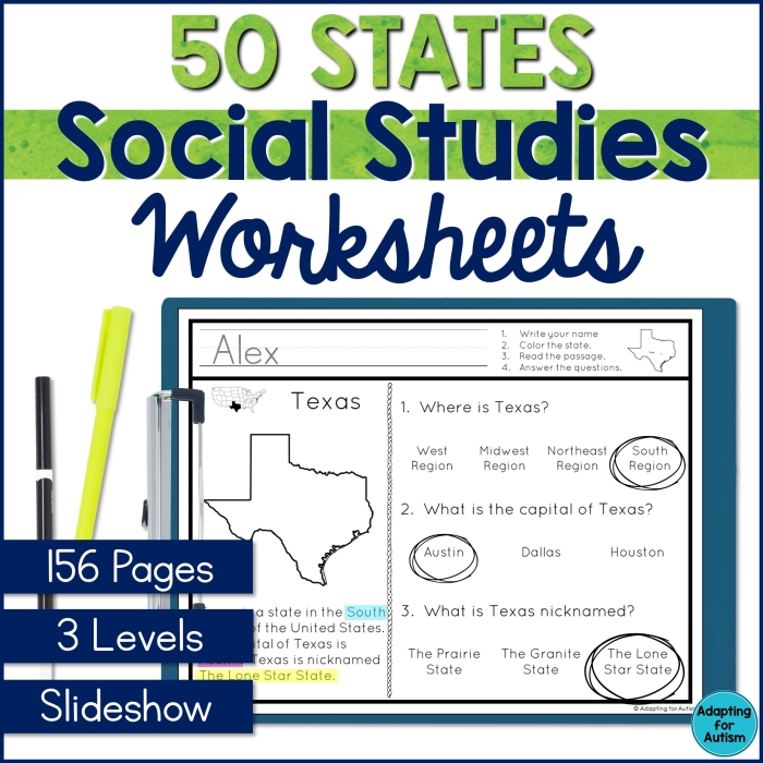 Interactive 50 States Game Worksheet for 5th Grade History Lessons Fifth grade student completing a 50 states game worksheet about US geography
