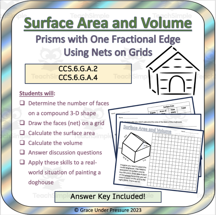 Base, Volume, and Word Problems, Oh My! worksheet for Earth and Space Science Fifth-grade students working on the Base, Volume, and Word Problems worksheet