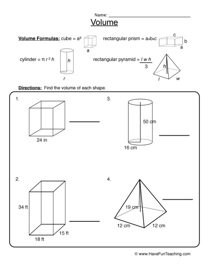 Worksheet for creating shapes and calculating volume of rectangular prisms for fifth graders