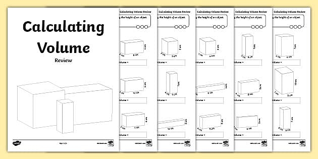 Calculating Volume Worksheet for Fifth Grade Math Practice 17 Fifth grade student practicing geometry skills with a calculating volume worksheet