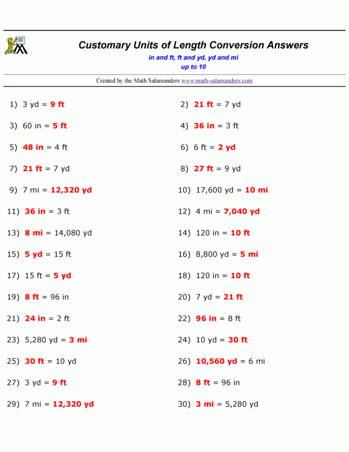 Worksheet for converting customary weight units like pounds and ounces