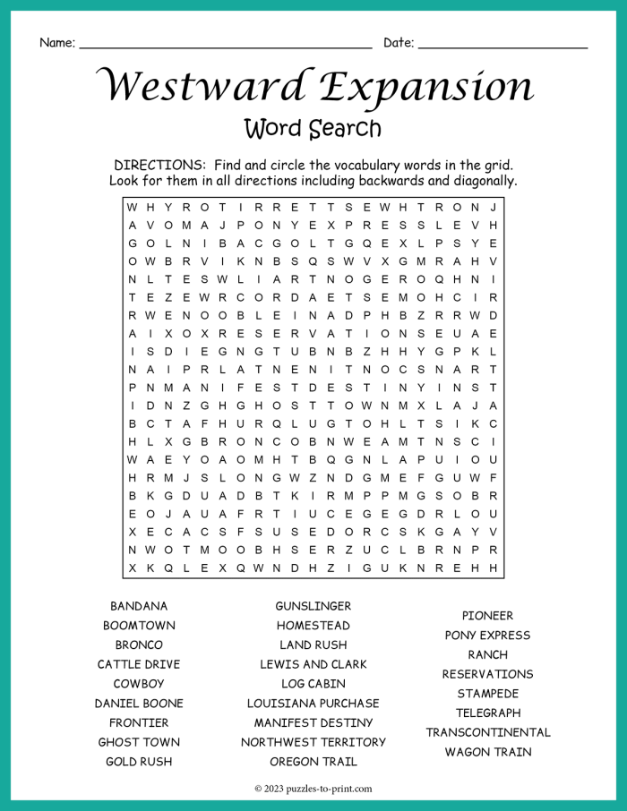 U.S. History Westward Expansion Quiz 16: Match Notable Pioneers with Their Achievements Fifth grade worksheet showing matching exercise connecting famous westward expansion figures to their historical accomplishments and contributions