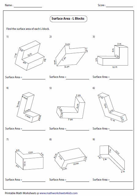 Fifth grade math worksheet featuring step by step instructions for calculating the volume of composite irregular shapes