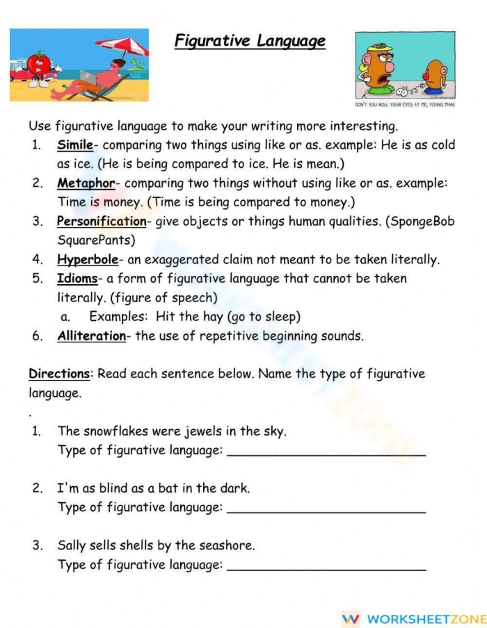 Colorful maze featuring summer metaphors for figurative language practice