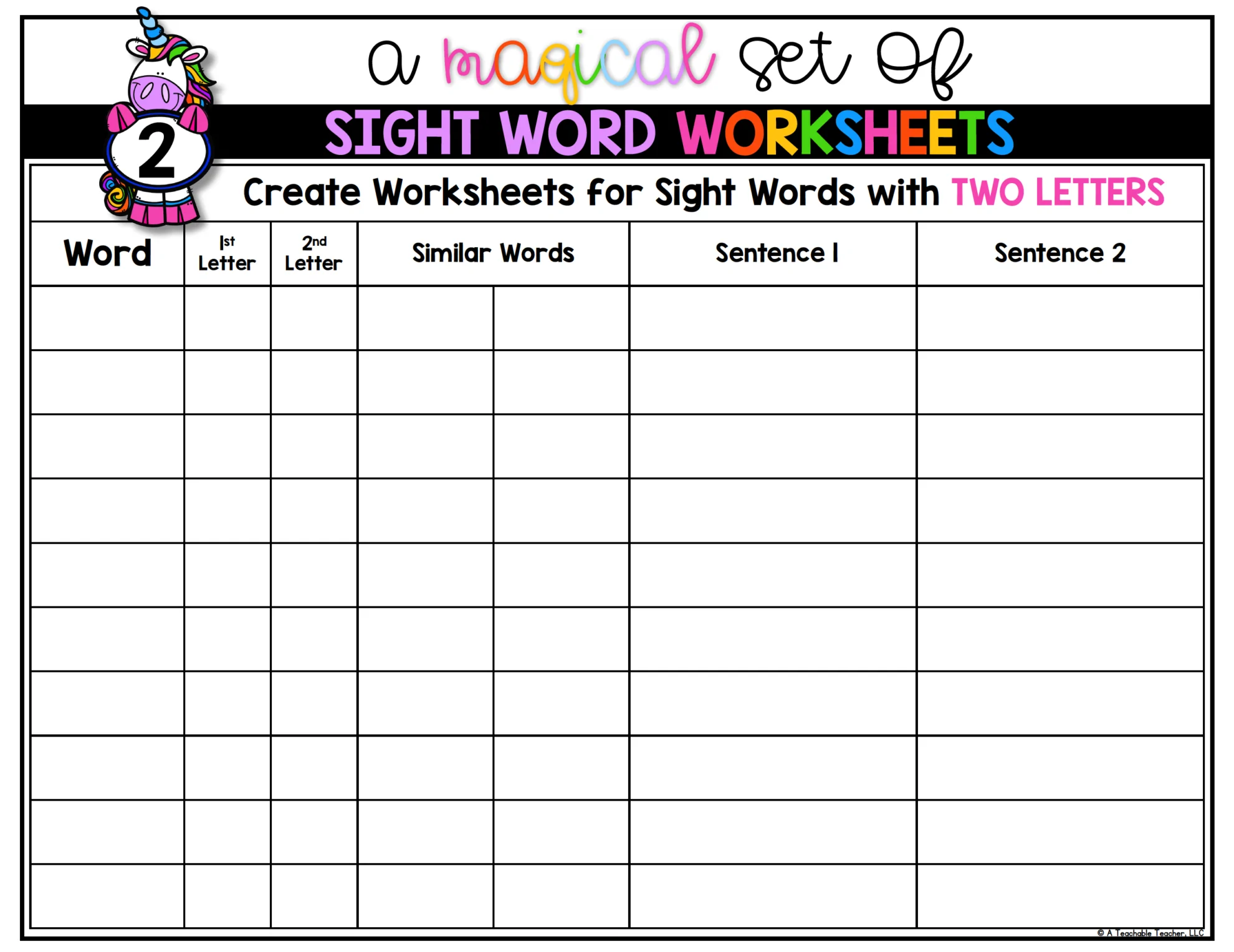 Fill-in-the-blank worksheet designed to enhance sight word skills for first graders