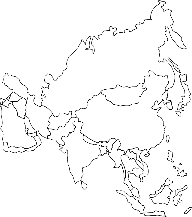 Fill-in-the-blank map of Japan for educational purposes