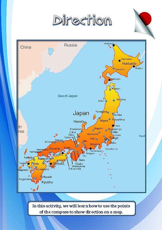 Fill-in-the-blank map worksheet of Japan for geography students