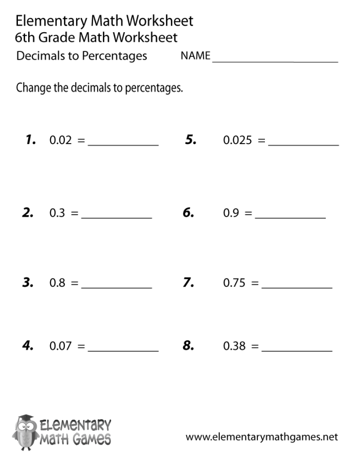 Seventh grade student solving financial percent word problems on a math worksheet