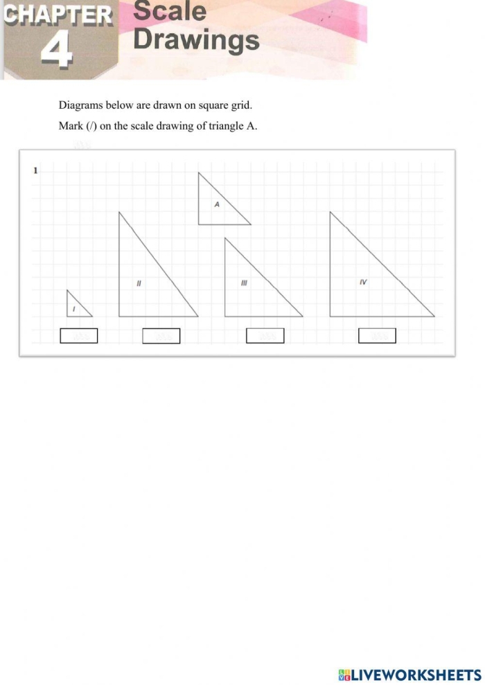 Seventh Grade Math Worksheet 17 Finding Areas Using Scale Drawings A seventh-grade student completing geometry exercises about calculating areas from scale drawings on worksheet number seventeen