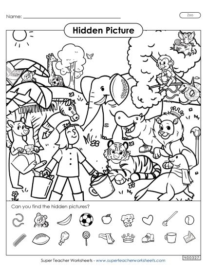 Pre-K worksheet featuring nursery rhyme characters and hidden numbers 1 through 10 to color
