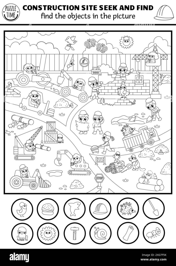 Pre-K student coloring activity featuring nursery rhyme characters and hidden numbers 1 through 10