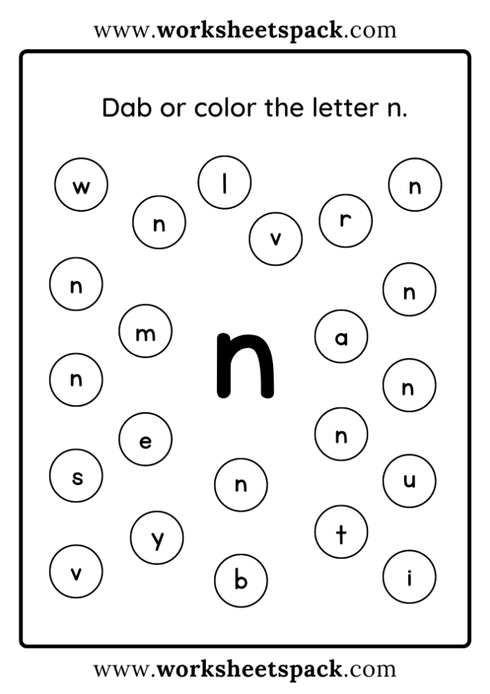 Lowercase a recognition worksheet featuring an alligator searching for a's