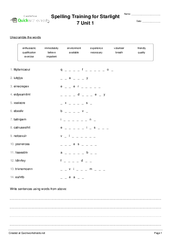 Third grade student completing a Find the Misspelled Words worksheet with a red pencil
