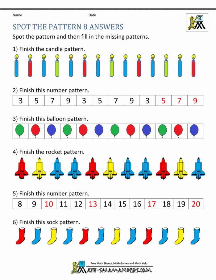 Multiplication worksheet featuring a chart to help third graders find patterns in numbers