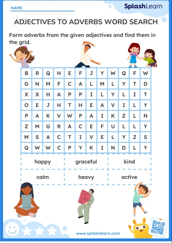 Find the Adjectives worksheet for third graders featuring a fun baseball theme