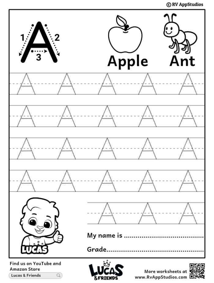 Worksheet image depicting an armadillo searching for uppercase A's to enhance letter recognition. Find the Letter A: Uppercase worksheet for Pre-K students.