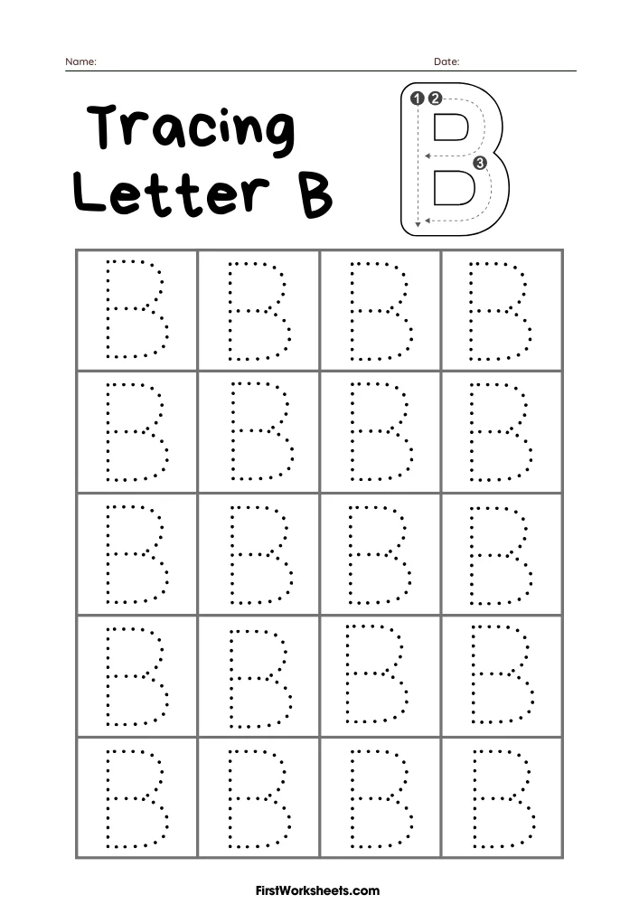 Uppercase B recognition activity for preschool learners, image 19 Worksheet for Pre-K students to locate uppercase B's with a bear character