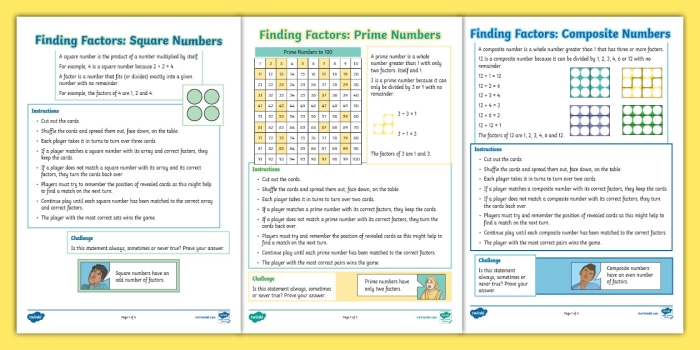 Fourth grade math worksheet showing factor pairs and multiplication problems for finding factors practice