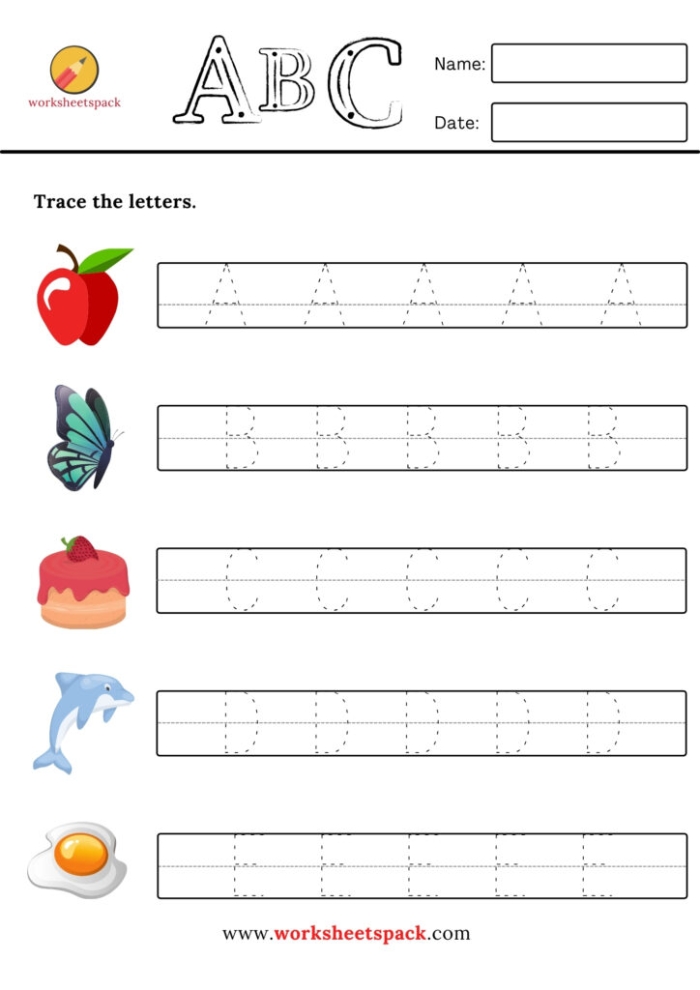 Pre-K Life Science worksheet featuring letters to trace for fine motor skill development