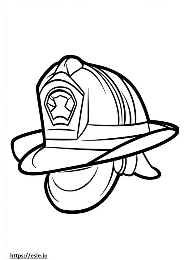 Pre-K student coloring a printable firefighter hat template for a community helper lesson