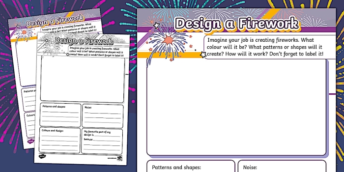 Third grade reading worksheet featuring a historical text about fireworks and comprehension questions
