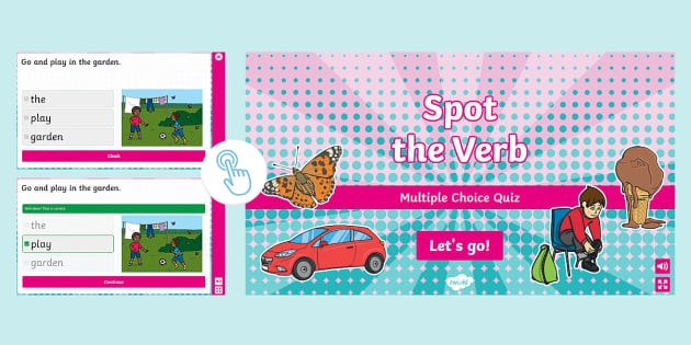 First grade worksheet featuring a variety of action words for students to identify and circle