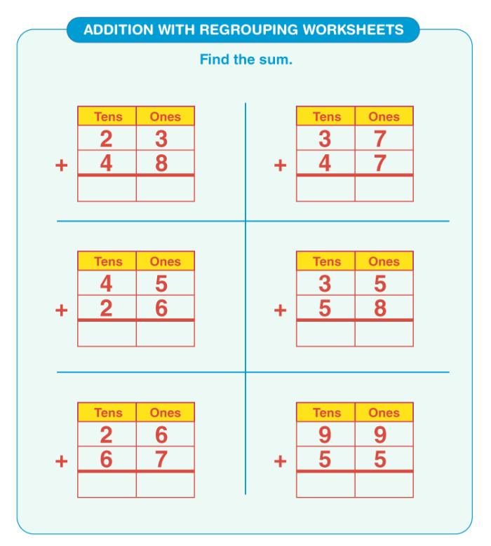 Practice adding and subtracting with this engaging math worksheet Double-digit addition and subtraction worksheet for first graders