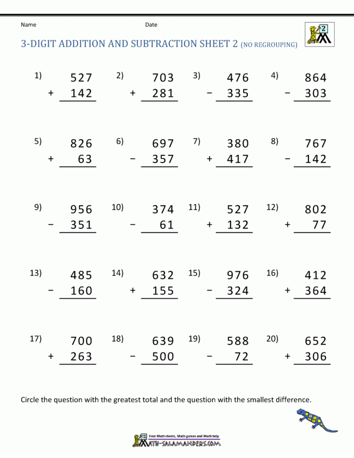 Practice adding and subtracting numbers with this fun math activity Double-digit addition and subtraction worksheet for first graders