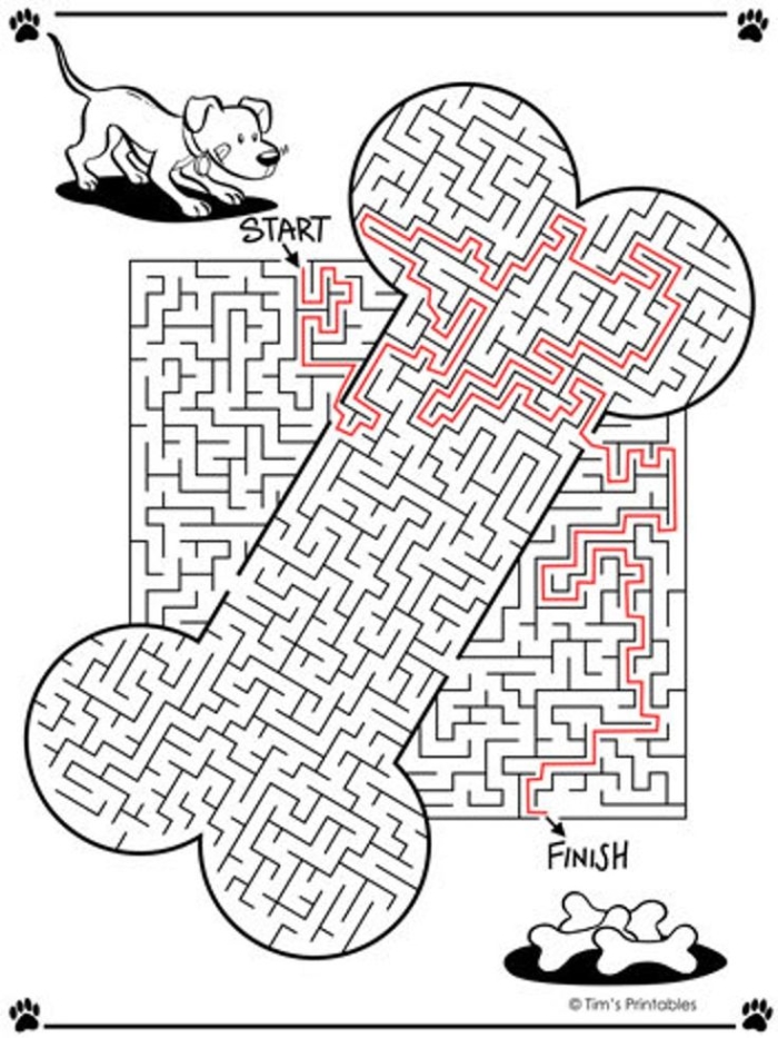 Help Buddy Find His Ball - Addition Maze Activity for First Grade First grade dog maze worksheet showing Buddy navigating a path to find his tennis ball while practicing addition skills