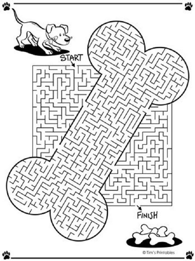 Buddy the dog addition maze for first grade students image 17 First grade math worksheet featuring a cute dog maze for practicing addition problems