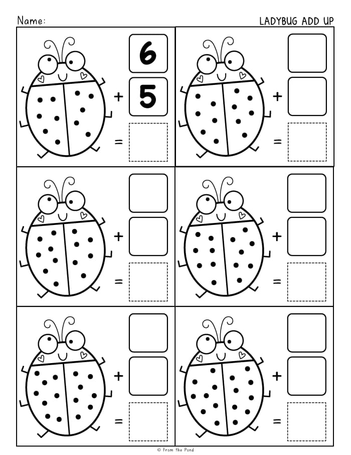 First grade addition to 20 check-in math worksheet for student assessment