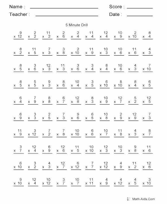 First grade student completing a one-minute math addition practice worksheet
