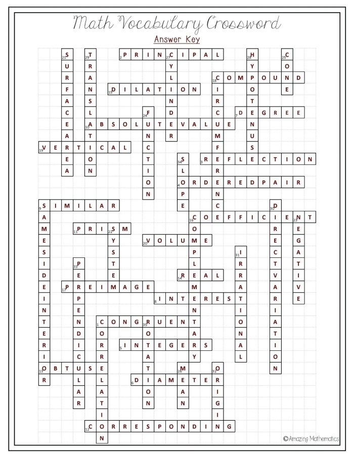 First grade math crosswords puzzle with simple addition facts for handwriting practice
