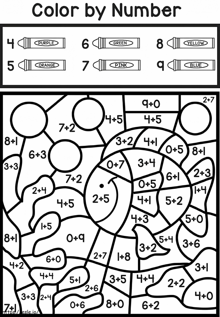 Underwater Addition Color by Number Activity for First Grade Math Practice First grade addition color by number worksheet featuring an underwater scene with fish and coral to color based on math answers