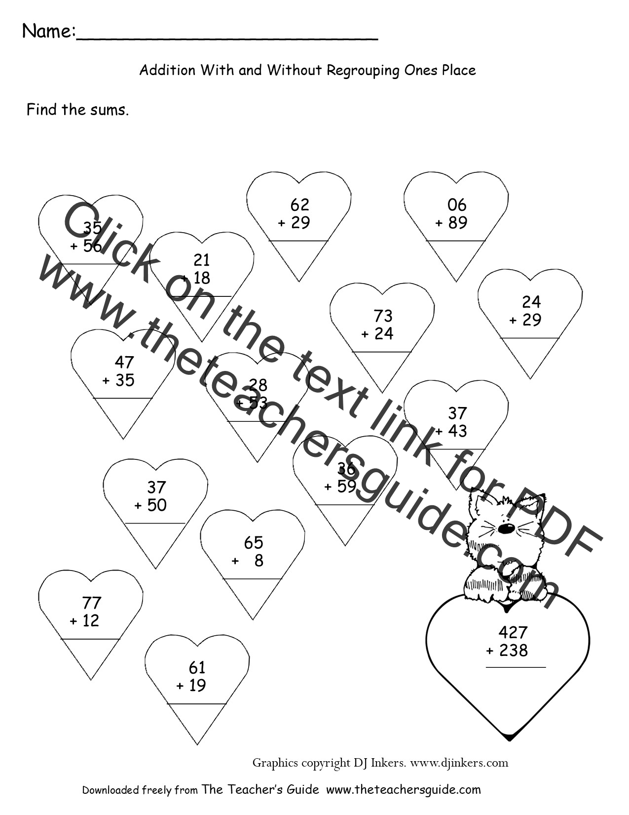 Practice adding and subtracting with this engaging math activity sheet Double-digit addition and subtraction worksheet for first graders