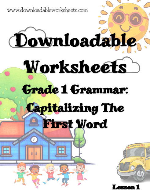 First grade worksheet featuring fun exercises on adjectives to enhance grammar skills