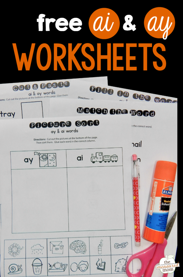 Sounding It Out Ai Vowel Pair Worksheet Number Eight First grade worksheet featuring writing practice exercises for the ai vowel pair