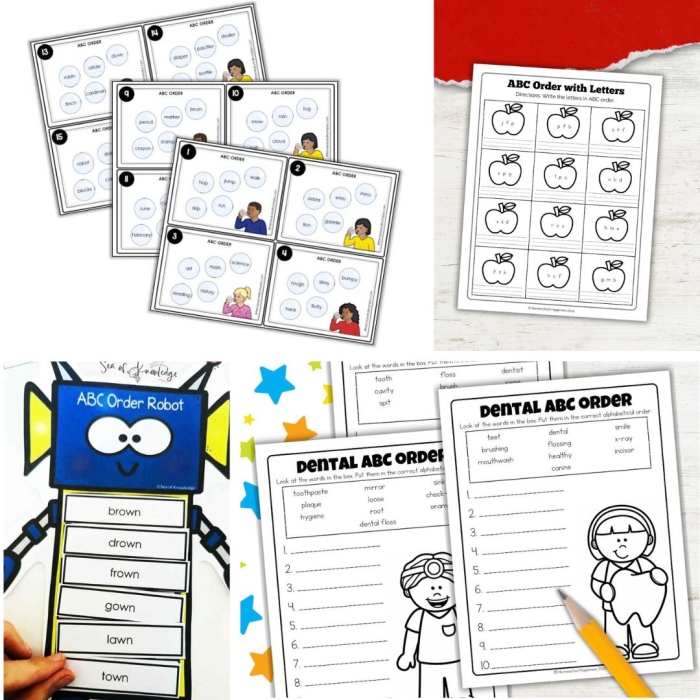 Alphabetizing Words 1 worksheet for young learners Worksheet for first graders on alphabetizing words