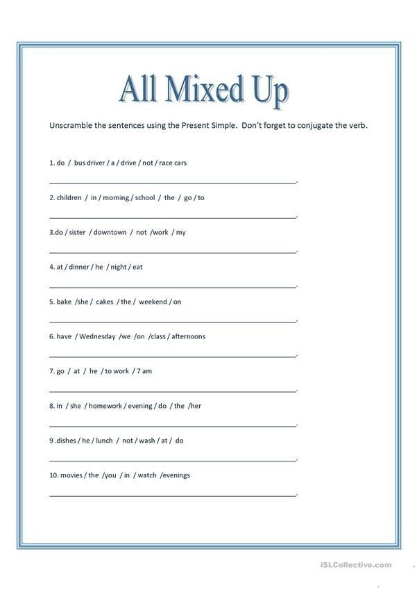 First grade student practicing analog clock reading on a Time Mix Up worksheet