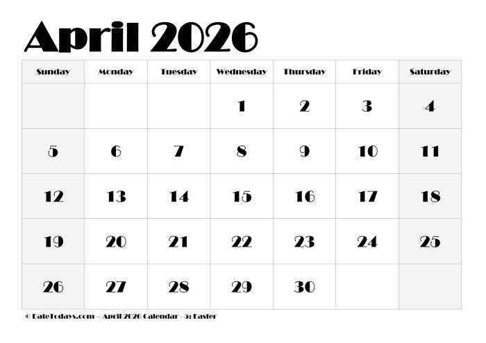 First grade students completing a calendar worksheet to identify and write April 2026 days and dates