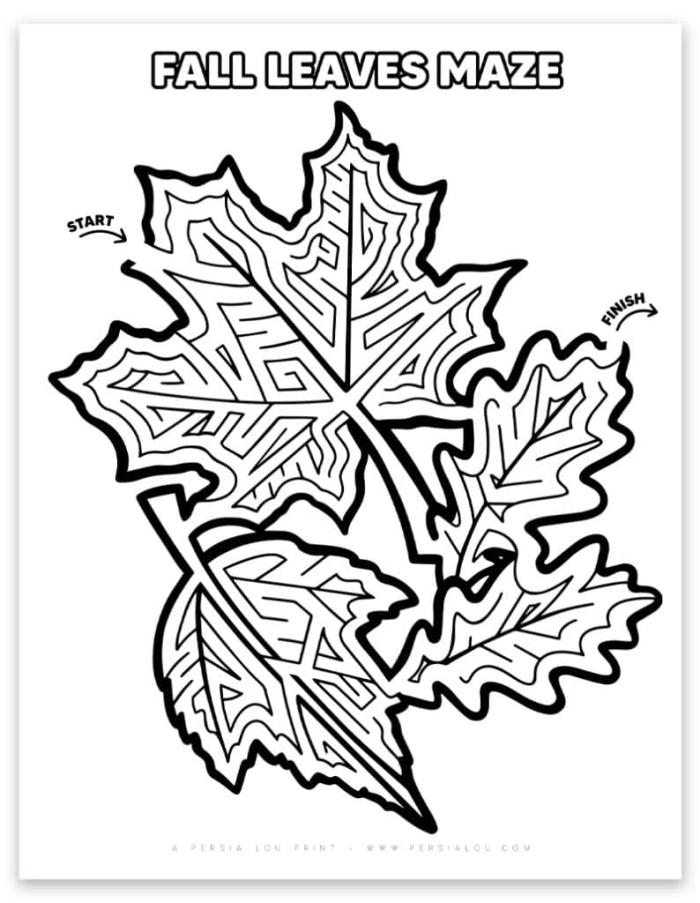 Autumn Maze Worksheet Activity for Beginning Writers First grade student tracing autumn maze path from start to finish with pencil on fall-themed worksheet