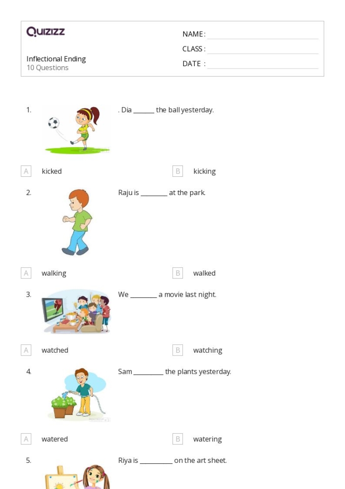 Engaging addition activity for sequencing fiction texts in grade one First grade worksheet for choosing the best ending in a fiction story