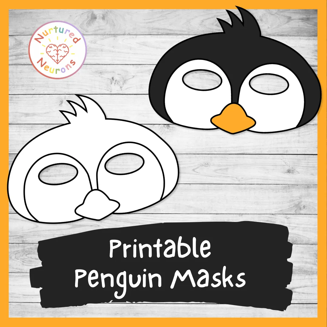 Colorful bird mask worksheet for first graders to cut out and wear at New Year's Eve