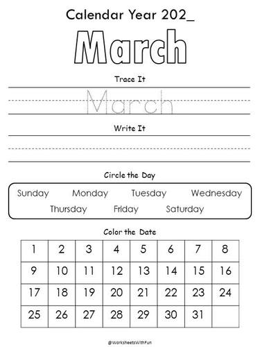 Reading a Calendar worksheet for first grade science students number 17 First grade student filling out a calendar worksheet with six practice questions