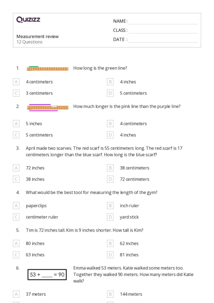 Centimeter measurement worksheet 12 for first grade decimal practice First grade measurement practice worksheet featuring centimeter exercises for decimal learning