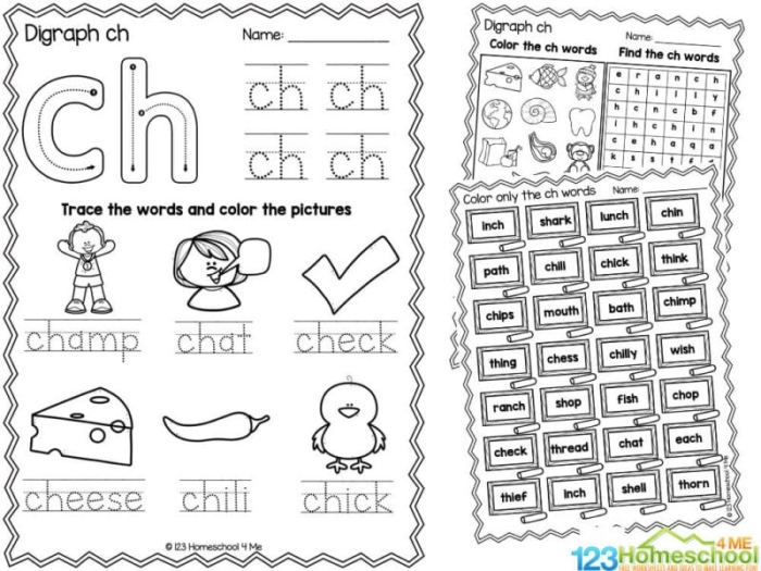 Educational resource for teaching first graders about "ch" words Worksheet featuring words that start with "ch" for first grade phonics lessons