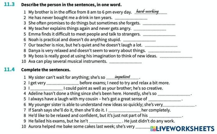 Graphic organizer for the Describe a Character activity Worksheet for analyzing character traits in first grade students