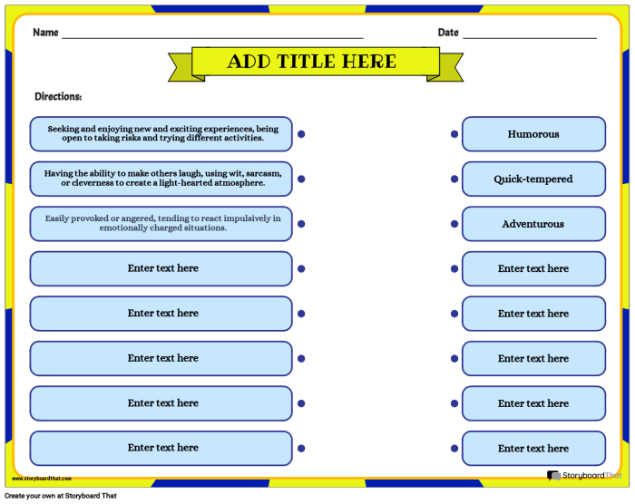 Describe a Character worksheet for young readers and mixed operations activities Colorful worksheet for first graders to describe a character using a graphic organizer