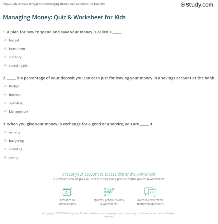 First grade money quiz worksheet featuring coin counting practice with fill-in-the-bubble questions