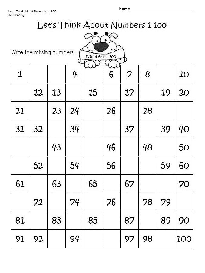 Interactive counting exercise for assessing number recognition skills Numbers to 100 worksheet for first graders featuring a counting activity